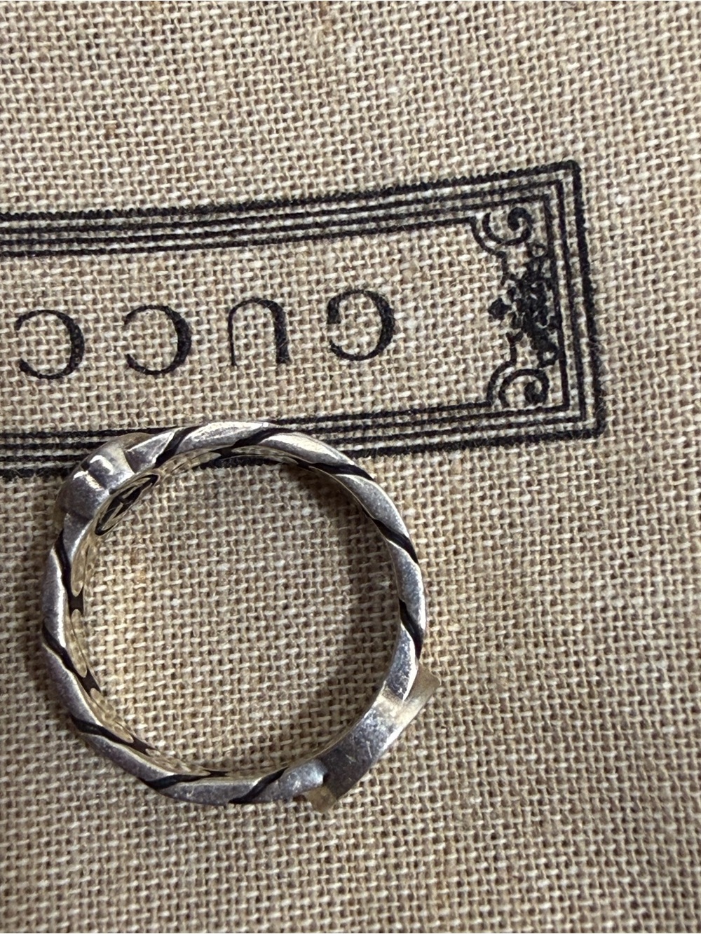 Gucci interlocking G Silver Ring - Picture 7 of 8